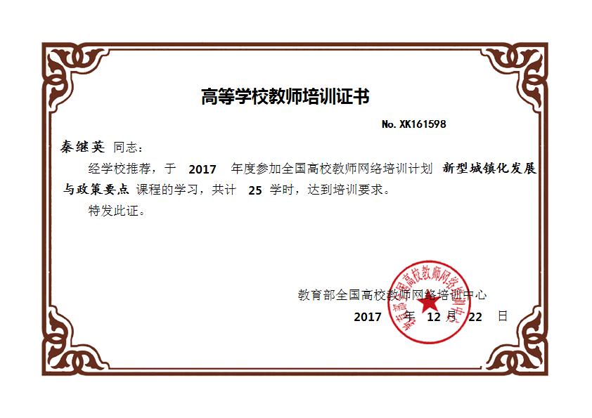 秦继英 新城镇发展与政策要点